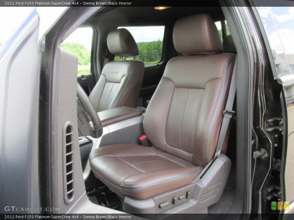 Sienna Brown/Black Interior Front Seat for the 2011 Ford F150 Platinum SuperCrew 4x4 #84008322