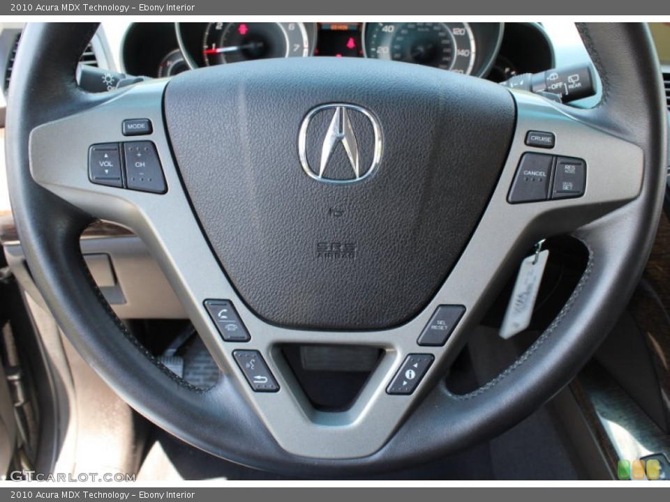 Ebony Interior Steering Wheel for the 2010 Acura MDX Technology #84010184
