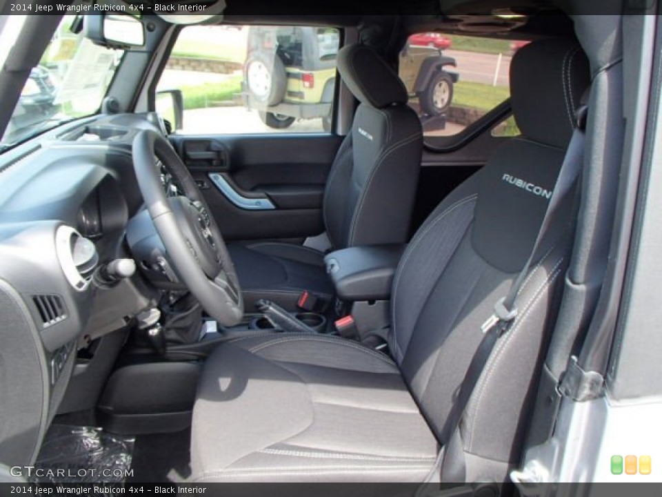 Black Interior Front Seat for the 2014 Jeep Wrangler Rubicon 4x4 #84011669