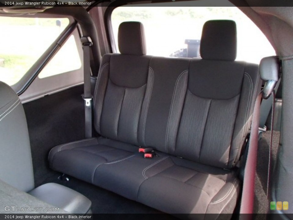 Black Interior Rear Seat for the 2014 Jeep Wrangler Rubicon 4x4 #84011715