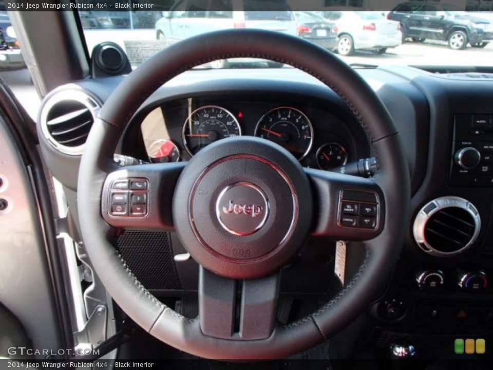 Black Interior Steering Wheel for the 2014 Jeep Wrangler Rubicon 4x4 #84011868