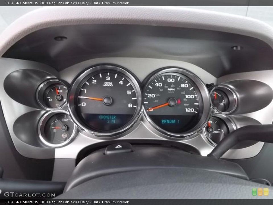 Dark Titanium Interior Gauges for the 2014 GMC Sierra 3500HD Regular Cab 4x4 Dually #84012780
