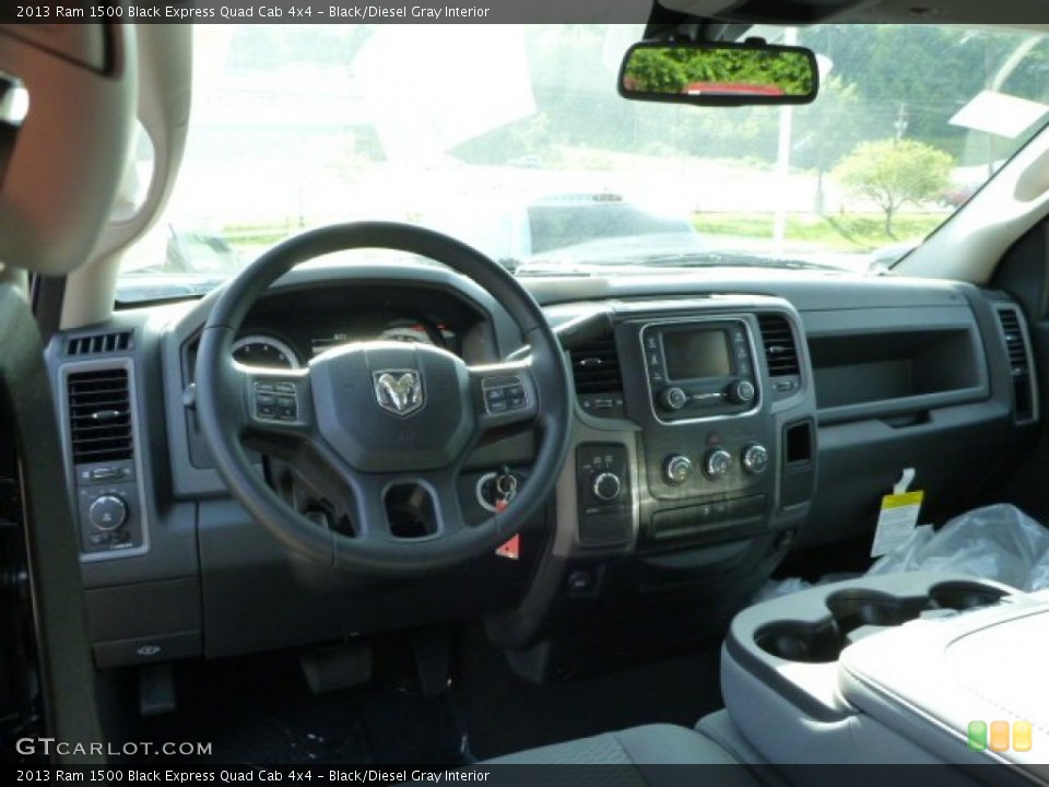 Black/Diesel Gray Interior Dashboard for the 2013 Ram 1500 Black Express Quad Cab 4x4 #84015957