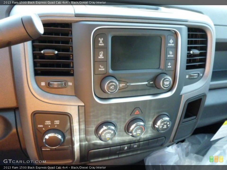 Black/Diesel Gray Interior Controls for the 2013 Ram 1500 Black Express Quad Cab 4x4 #84016071