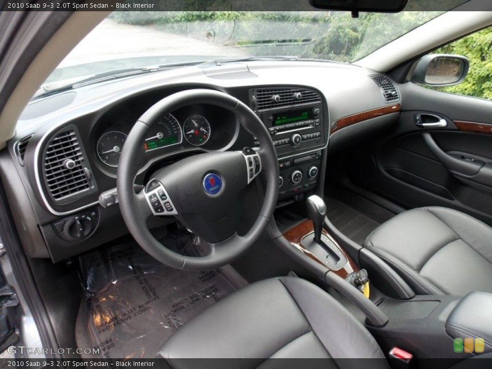 Black Interior Prime Interior for the 2010 Saab 9-3 2.0T Sport Sedan #84022941