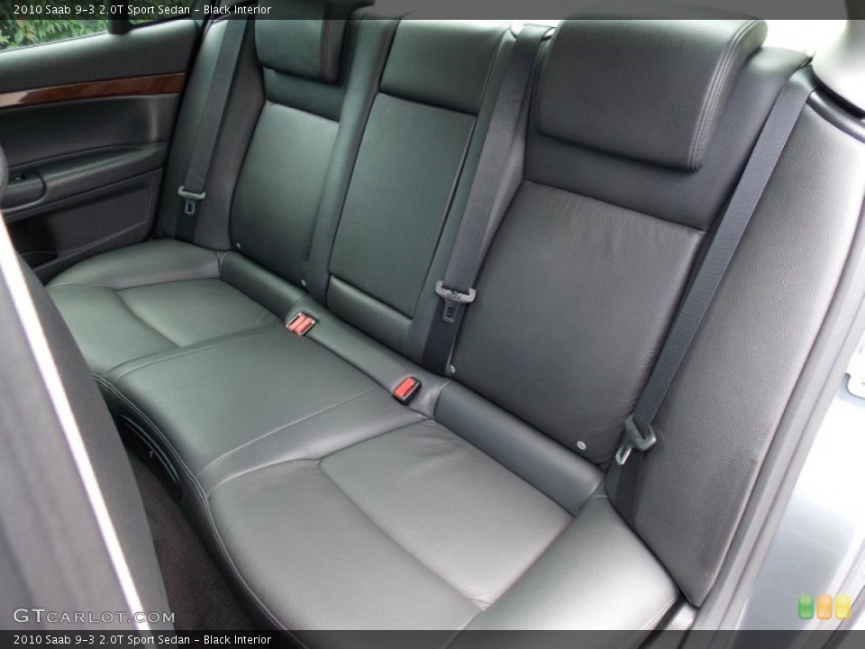 Black Interior Rear Seat for the 2010 Saab 9-3 2.0T Sport Sedan #84023007