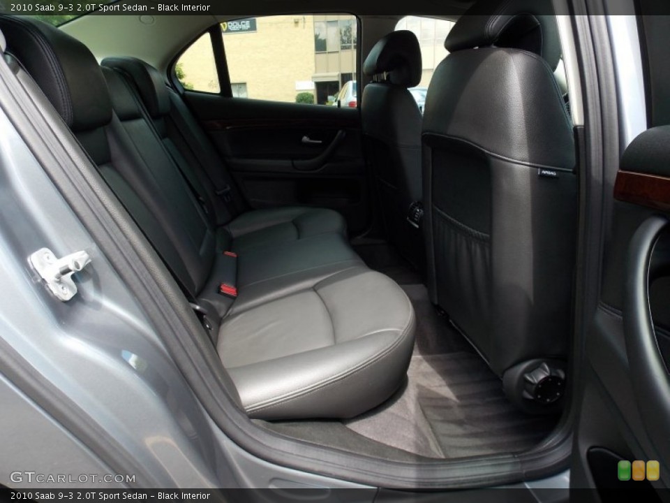 Black Interior Rear Seat for the 2010 Saab 9-3 2.0T Sport Sedan #84023135
