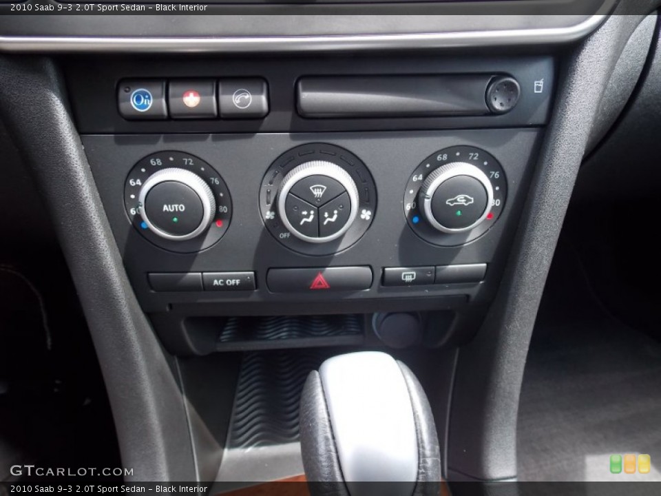 Black Interior Controls for the 2010 Saab 9-3 2.0T Sport Sedan #84023307