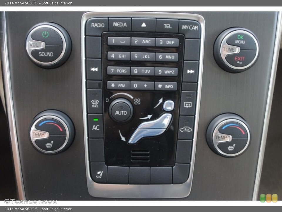 Soft Beige Interior Controls for the 2014 Volvo S60 T5 #84028188