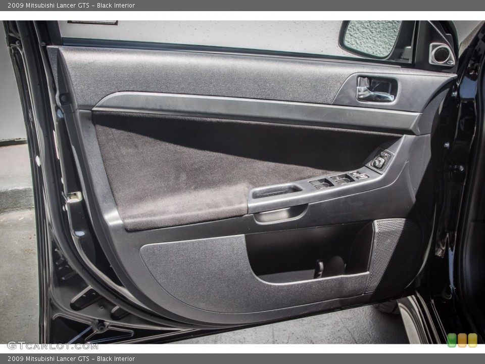 Black Interior Door Panel for the 2009 Mitsubishi Lancer GTS #84029760