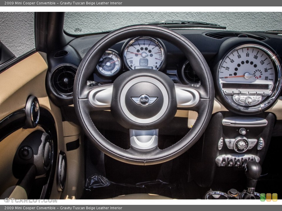 Gravity Tuscan Beige Leather Interior Steering Wheel for the 2009 Mini Cooper Convertible #84030390