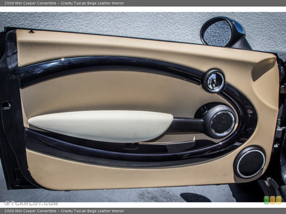 Gravity Tuscan Beige Leather Interior Door Panel for the 2009 Mini Cooper Convertible #84030909