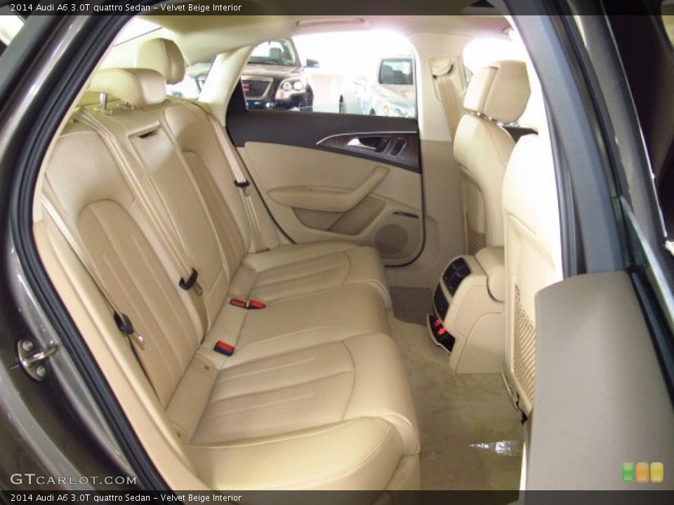 Velvet Beige Interior Rear Seat for the 2014 Audi A6 3.0T quattro Sedan #84034953