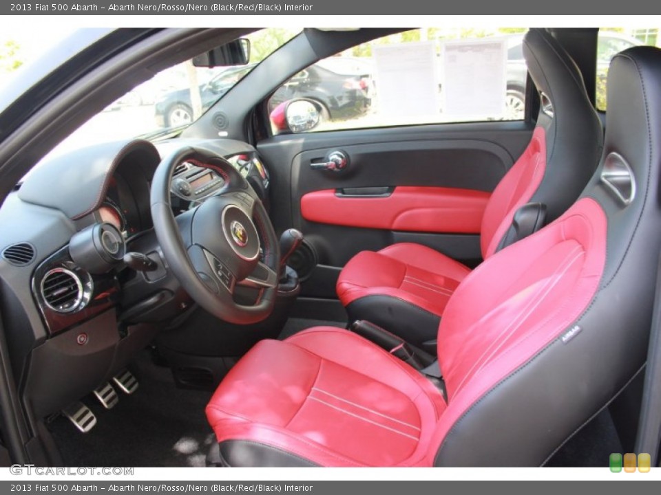Abarth Nero/Rosso/Nero (Black/Red/Black) Interior Front Seat for the 2013 Fiat 500 Abarth #84035559