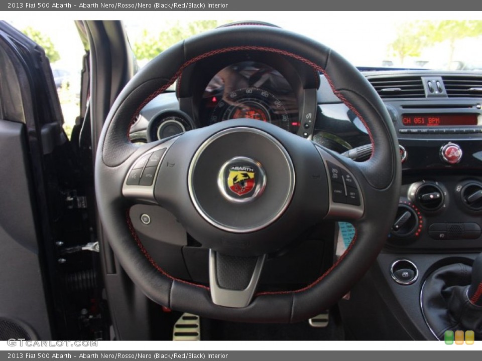 Abarth Nero/Rosso/Nero (Black/Red/Black) Interior Steering Wheel for the 2013 Fiat 500 Abarth #84035763