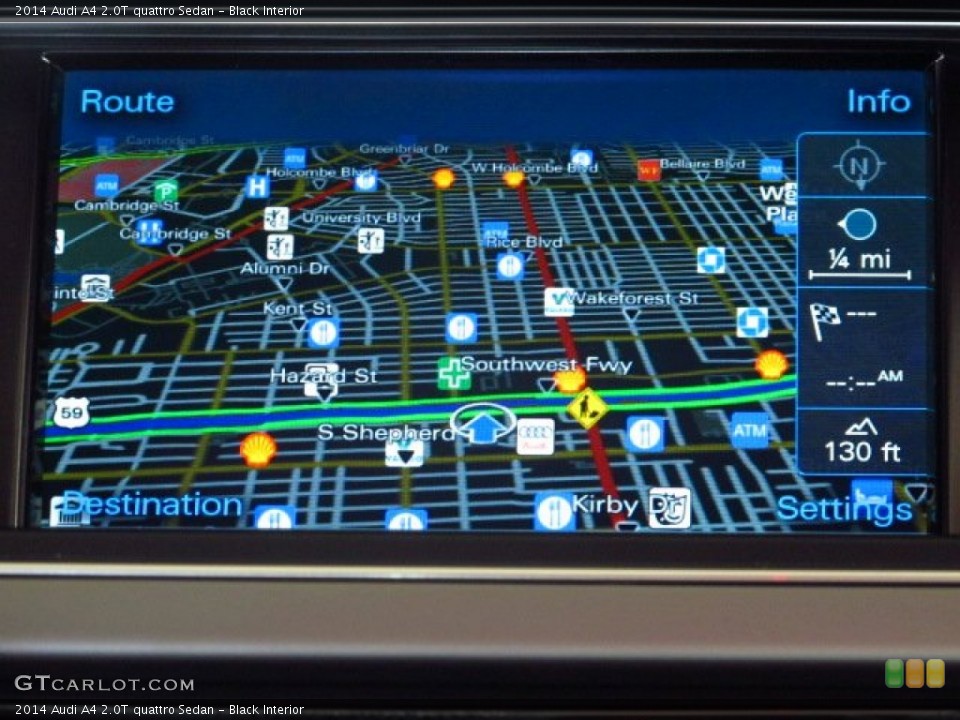 Black Interior Navigation for the 2014 Audi A4 2.0T quattro Sedan #84036480