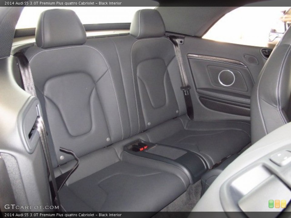 Black Interior Rear Seat for the 2014 Audi S5 3.0T Premium Plus quattro Cabriolet #84037533
