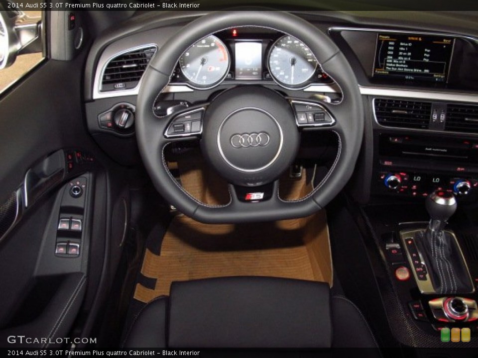 Black Interior Steering Wheel for the 2014 Audi S5 3.0T Premium Plus quattro Cabriolet #84037554