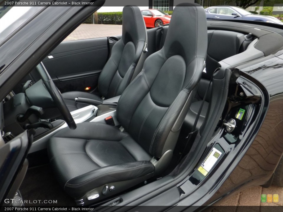Black Interior Front Seat for the 2007 Porsche 911 Carrera Cabriolet #84038013