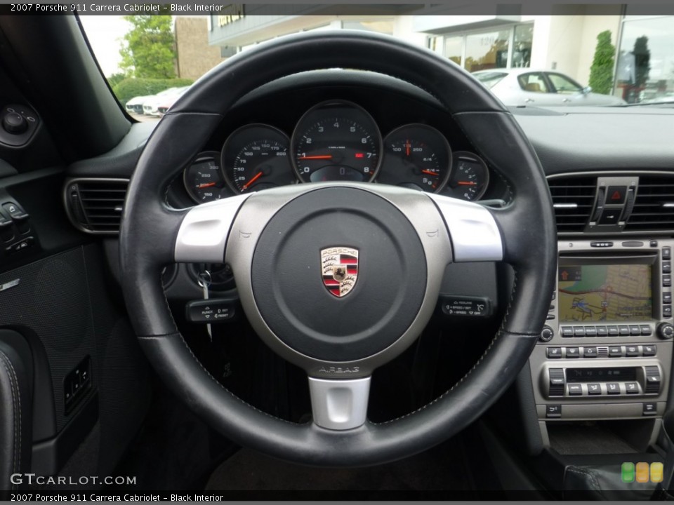 Black Interior Steering Wheel for the 2007 Porsche 911 Carrera Cabriolet #84038169