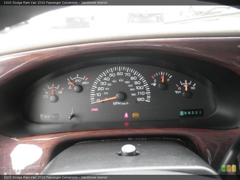 Sandstone Interior Gauges for the 2003 Dodge Ram Van 1500 Passenger Conversion #84039815