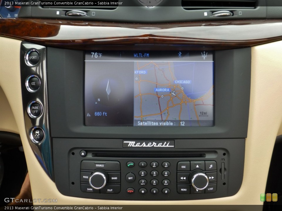 Sabbia Interior Navigation for the 2013 Maserati GranTurismo Convertible GranCabrio #84041211