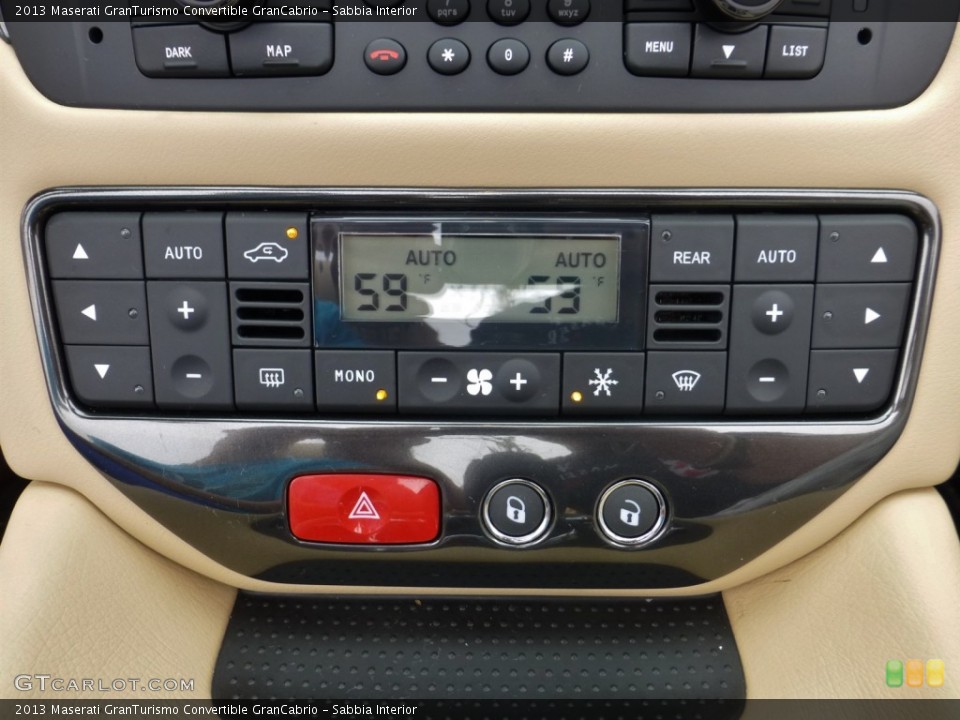 Sabbia Interior Controls for the 2013 Maserati GranTurismo Convertible GranCabrio #84041238