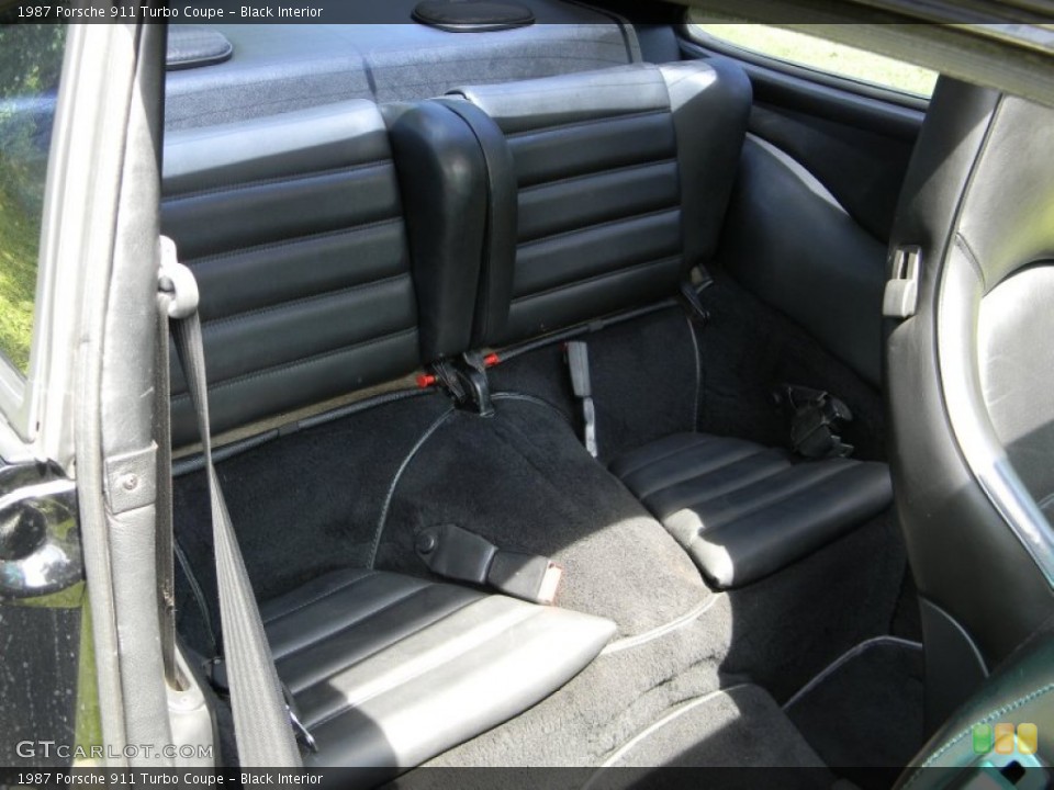 Black Interior Rear Seat for the 1987 Porsche 911 Turbo Coupe #84051194
