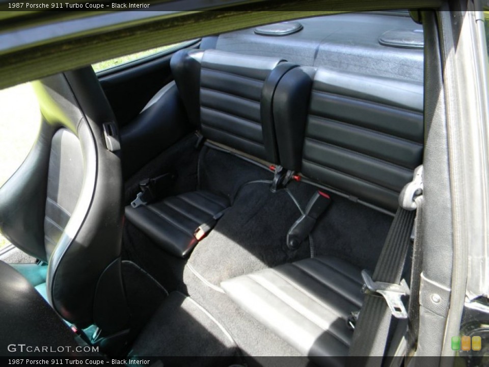 Black Interior Rear Seat for the 1987 Porsche 911 Turbo Coupe #84051218