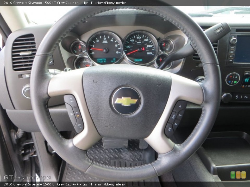 Light Titanium/Ebony Interior Steering Wheel for the 2010 Chevrolet Silverado 1500 LT Crew Cab 4x4 #84054347