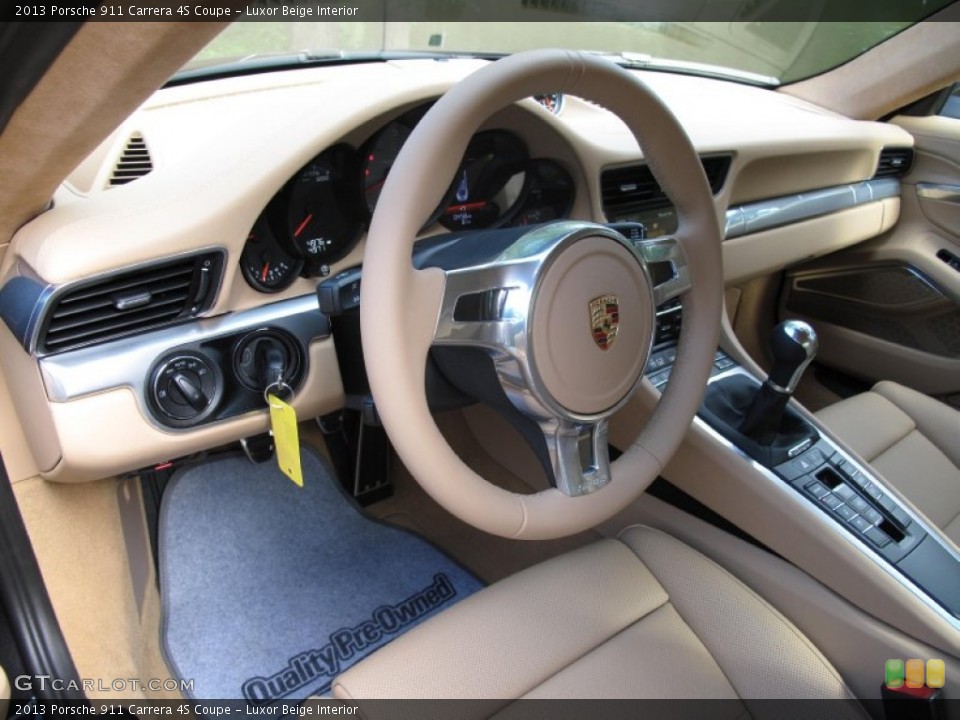 Luxor Beige Interior Dashboard for the 2013 Porsche 911 Carrera 4S Coupe #84058385