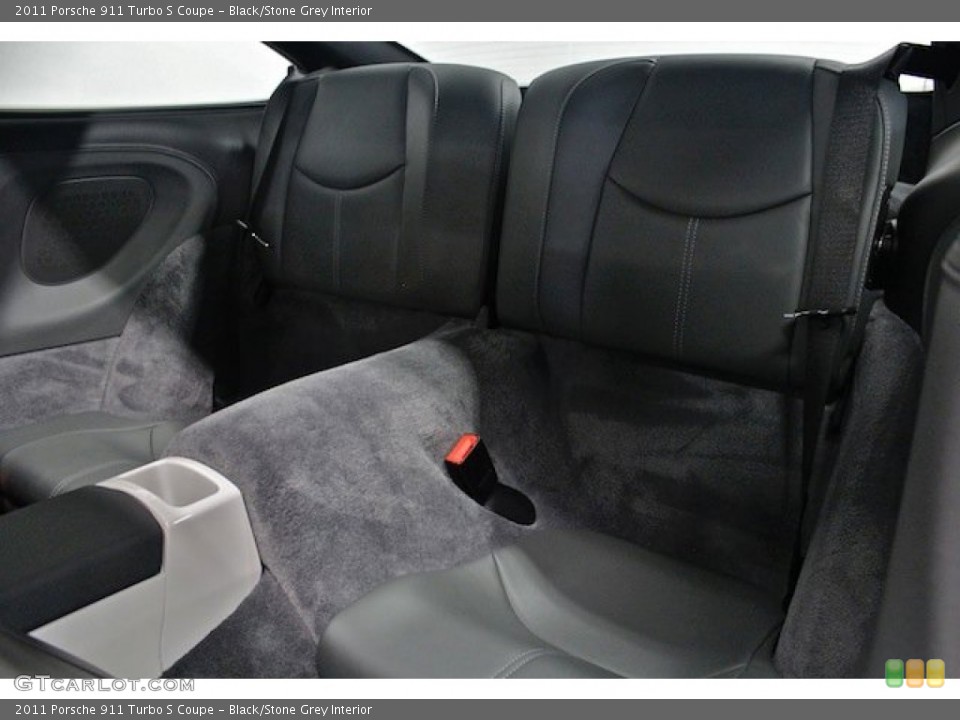 Black/Stone Grey Interior Rear Seat for the 2011 Porsche 911 Turbo S Coupe #84062774