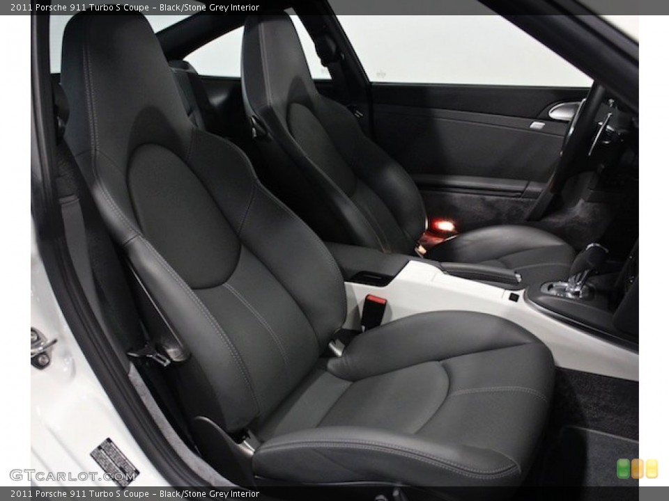 Black/Stone Grey Interior Front Seat for the 2011 Porsche 911 Turbo S Coupe #84062921
