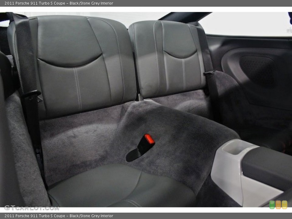 Black/Stone Grey Interior Rear Seat for the 2011 Porsche 911 Turbo S Coupe #84062966