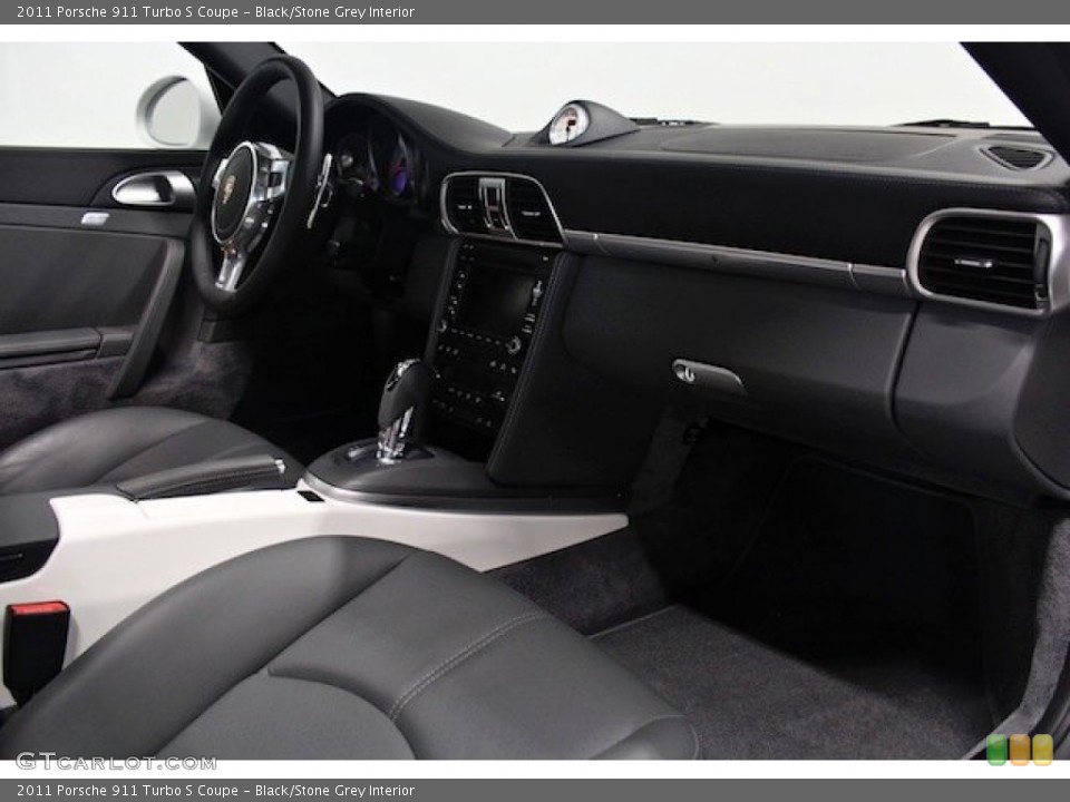 Black/Stone Grey Interior Dashboard for the 2011 Porsche 911 Turbo S Coupe #84063002