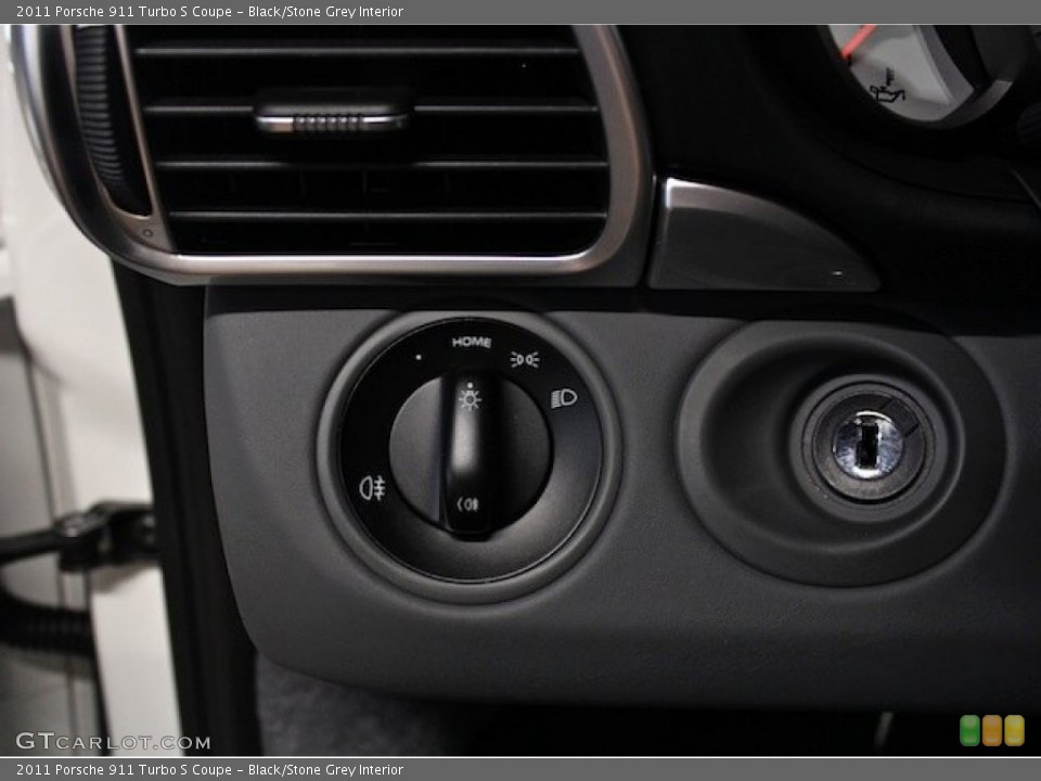 Black/Stone Grey Interior Controls for the 2011 Porsche 911 Turbo S Coupe #84063023