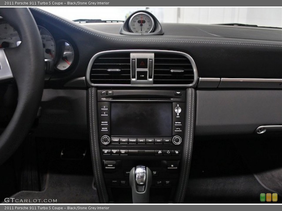 Black/Stone Grey Interior Controls for the 2011 Porsche 911 Turbo S Coupe #84063101