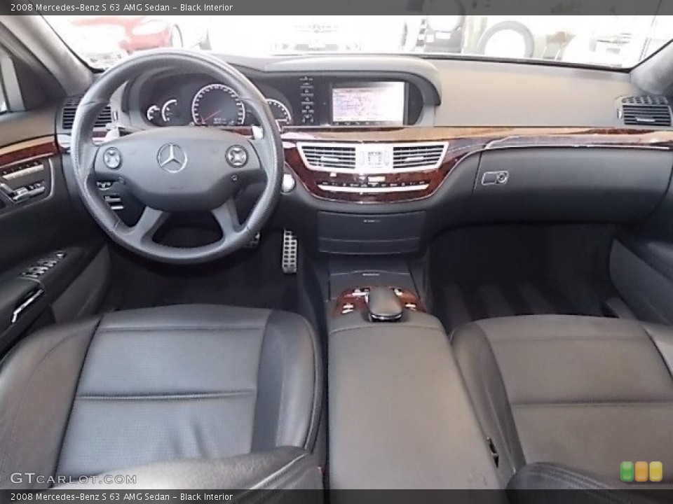 Black Interior Dashboard for the 2008 Mercedes-Benz S 63 AMG Sedan #84063459