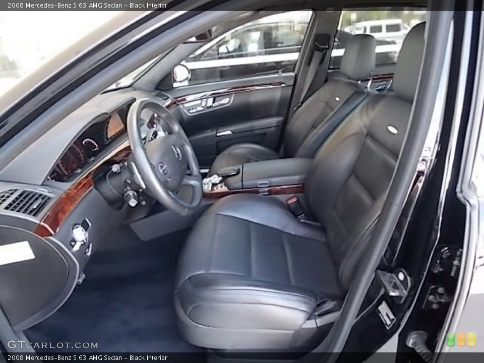 Black Interior Photo for the 2008 Mercedes-Benz S 63 AMG Sedan #84063479