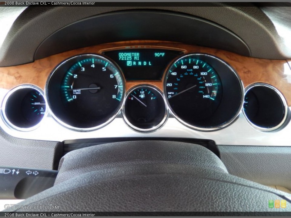 Cashmere/Cocoa Interior Gauges for the 2008 Buick Enclave CXL #84063710