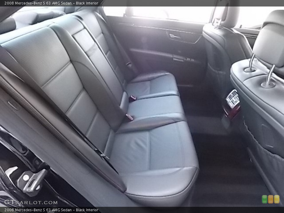 Black Interior Rear Seat for the 2008 Mercedes-Benz S 63 AMG Sedan #84063749