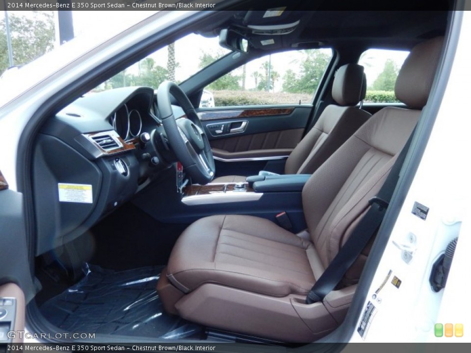 Chestnut Brown/Black Interior Photo for the 2014 Mercedes-Benz E 350 Sport Sedan #84064040