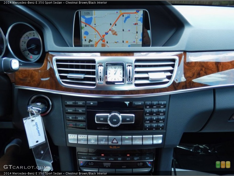 Chestnut Brown/Black Interior Controls for the 2014 Mercedes-Benz E 350 Sport Sedan #84064172
