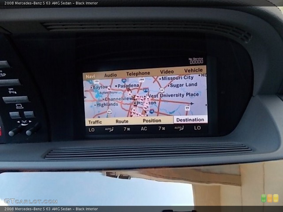 Black Interior Navigation for the 2008 Mercedes-Benz S 63 AMG Sedan #84064388