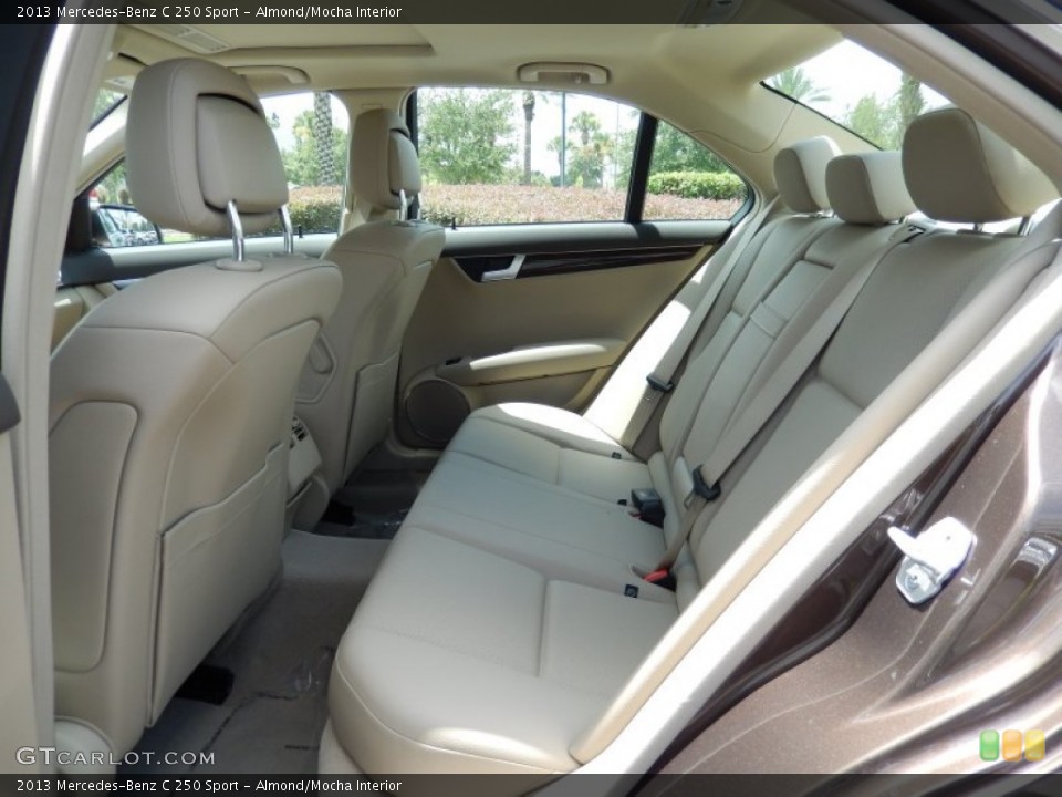 Almond/Mocha Interior Rear Seat for the 2013 Mercedes-Benz C 250 Sport #84065446
