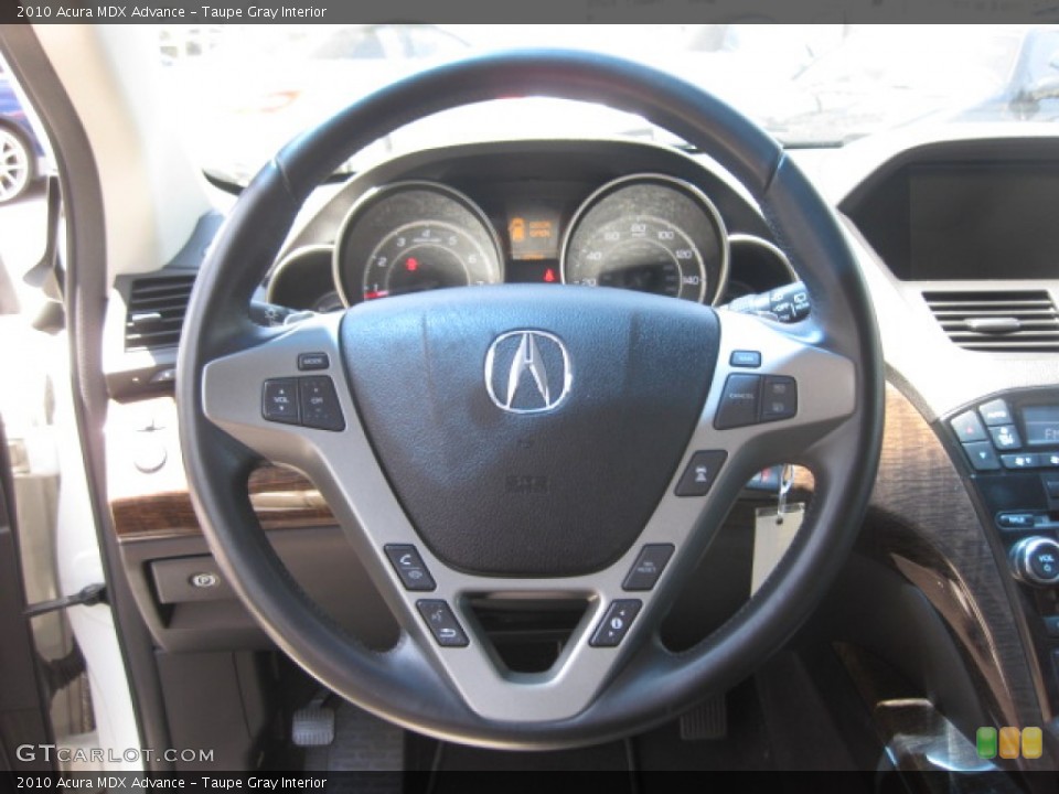 Taupe Gray Interior Steering Wheel for the 2010 Acura MDX Advance #84065624