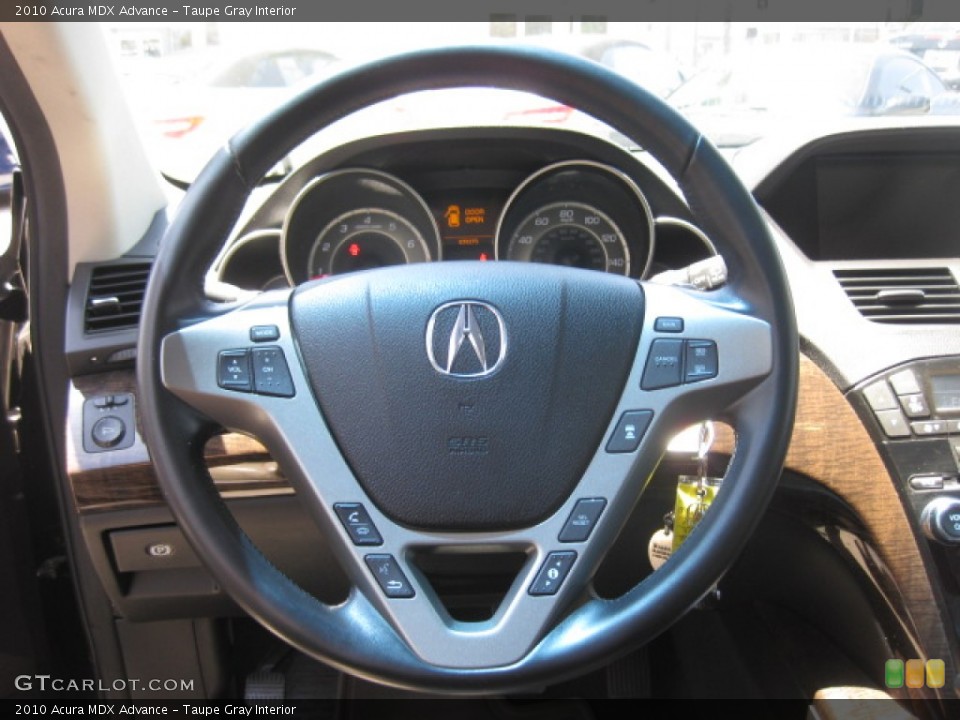 Taupe Gray Interior Steering Wheel for the 2010 Acura MDX Advance #84066266