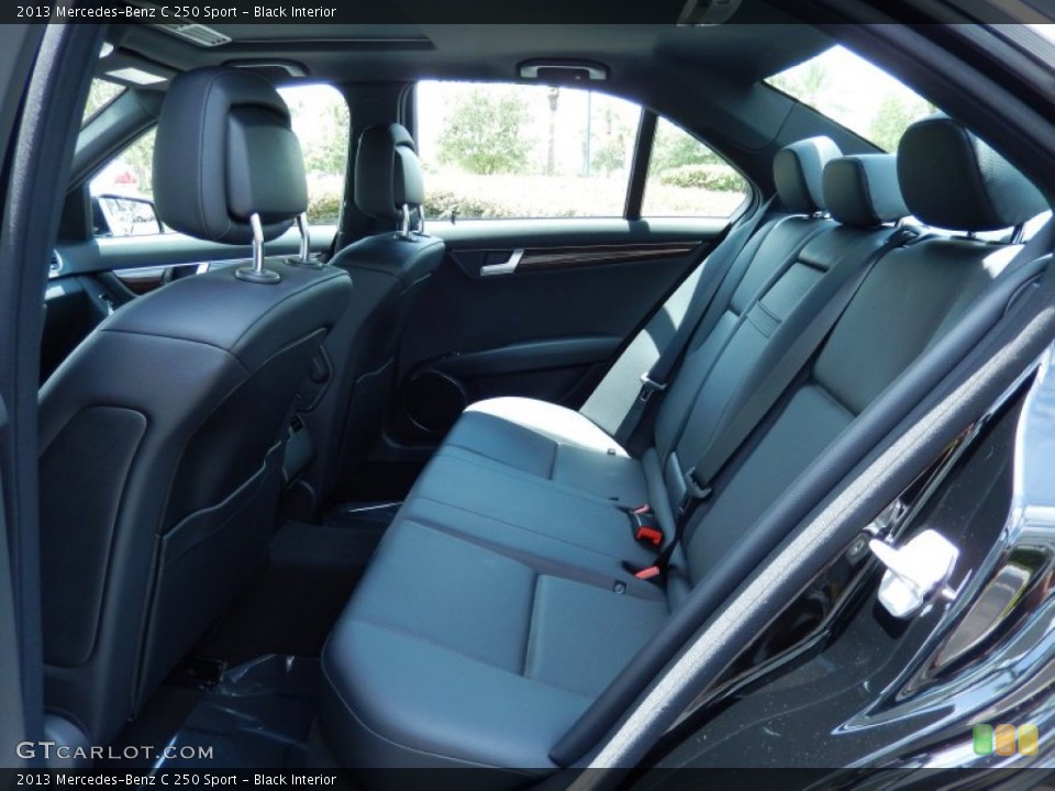 Black Interior Rear Seat for the 2013 Mercedes-Benz C 250 Sport #84067111