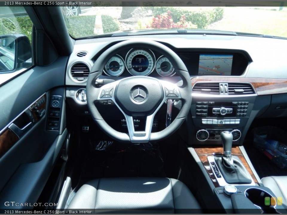 Black Interior Dashboard for the 2013 Mercedes-Benz C 250 Sport #84067166