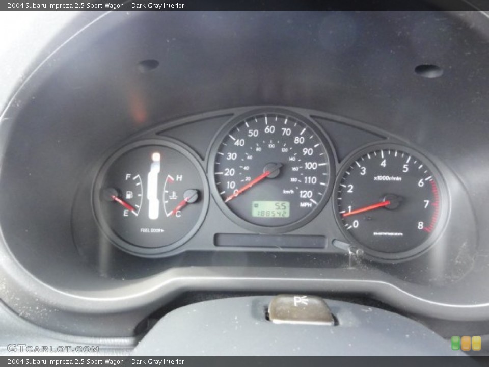 Dark Gray Interior Gauges for the 2004 Subaru Impreza 2.5 Sport Wagon #84067655